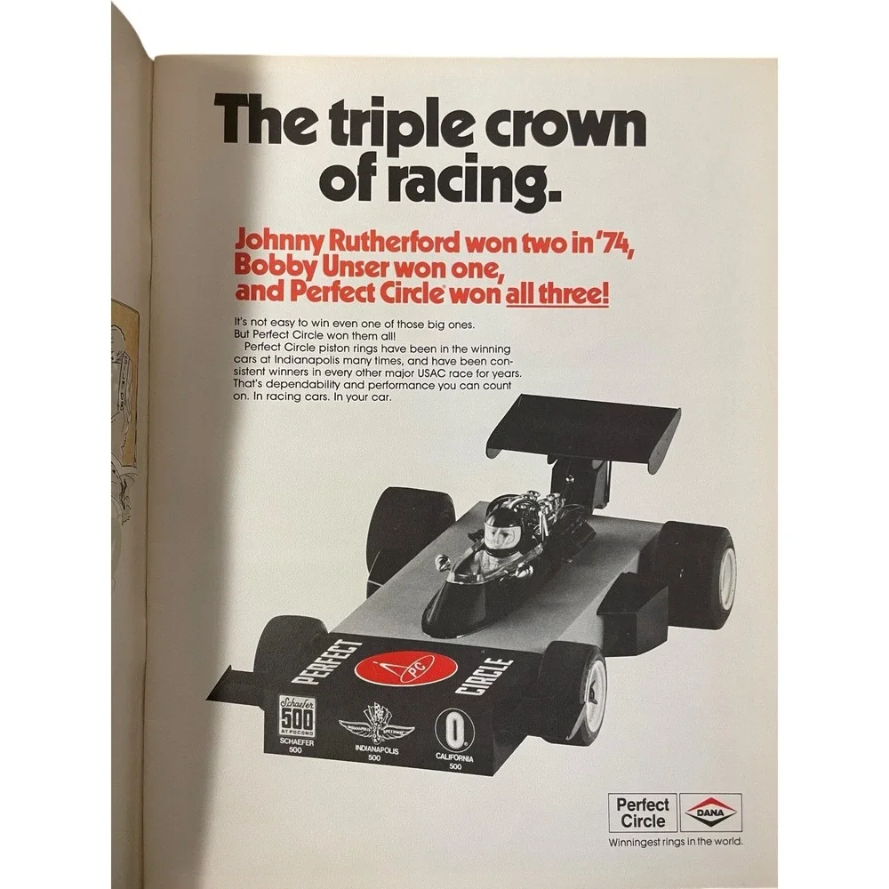 1975 Schaefer 500 At Pocono‎ Indy Car Program USAC